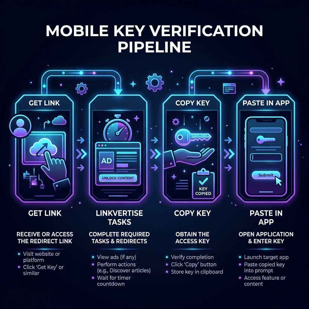 Delta Executor Key System Flowchart Infographic