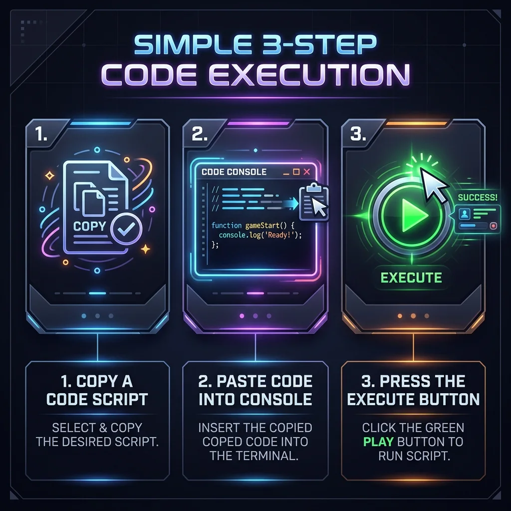 Roblox script execution step-by-step workflow