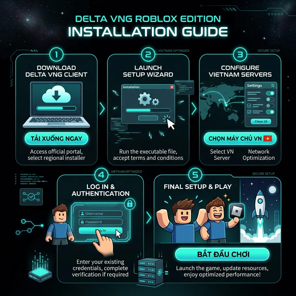 Delta VNG Installation Step-by-Step Infographic